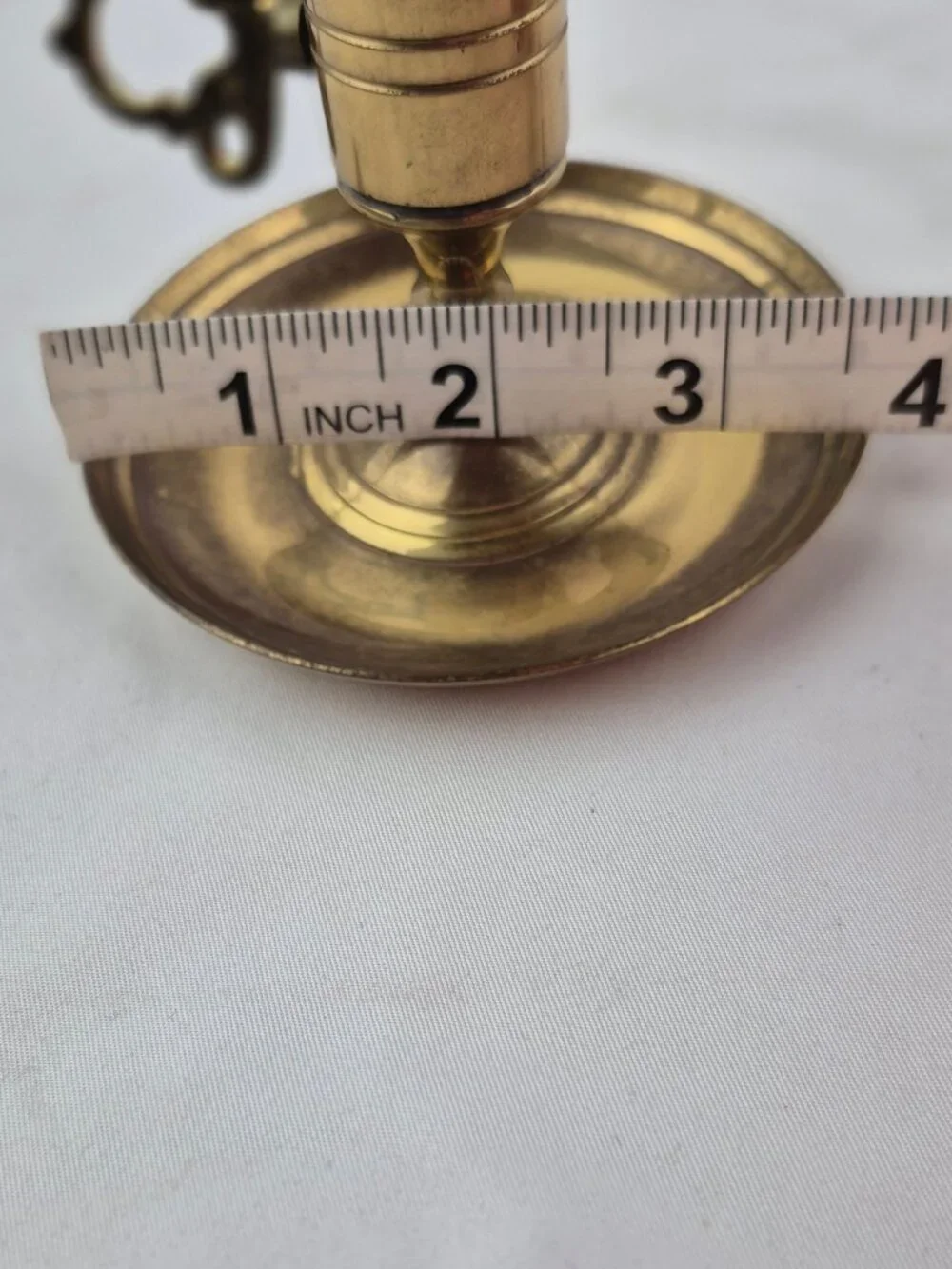 Vintage Brass Chamberstick Push-Up Candlestick Holder Made in Sweden